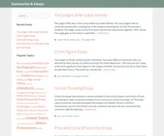 Novelsummary.com(Summaries & Essays) Screenshot