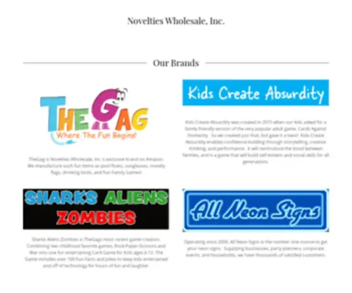 Noveltieswholesaleinc.com(Novelties Wholesale Inc) Screenshot