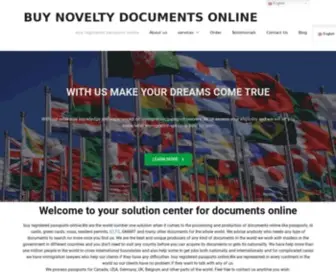 Noveltytraveldocs.com(Buy registered passports online) Screenshot