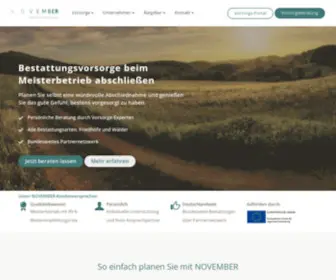 November.de(Regeln Sie Ihre Bestattungsvorsorge bequem von zuhause) Screenshot