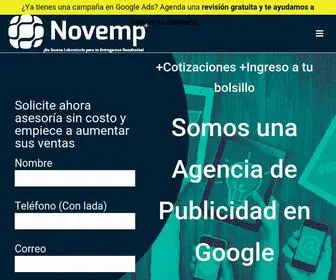 Novempads.com(Agencia de Publicidad en Google) Screenshot