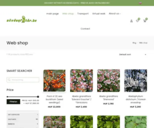 Novenyfutar.hu(Növényfutár Kertészeti Webáruház) Screenshot