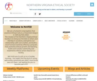 Noves.org(Northern Virginia Ethical Society) Screenshot