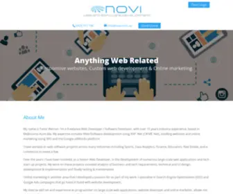 Novi.com.au(Freelance Web Development) Screenshot