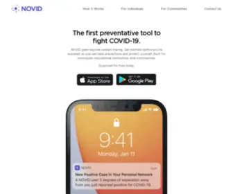 Novid.org(The first preventative tool to fight covid) Screenshot