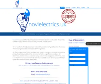 Novielectrics.uk(North London Electricians) Screenshot