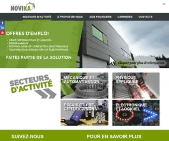 Novika.ca(Secteurs d'activité) Screenshot