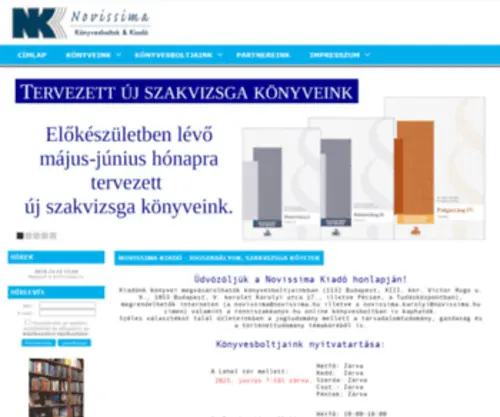 Novissima.hu(Novissima Kiadó) Screenshot