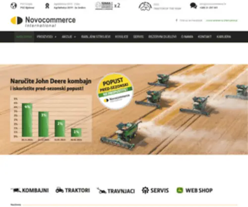 Novocommerce.com(Generalni uvoznik John Deere za Republiku Hrvatsku) Screenshot