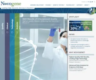Novogene.com(Advancing Genomics) Screenshot
