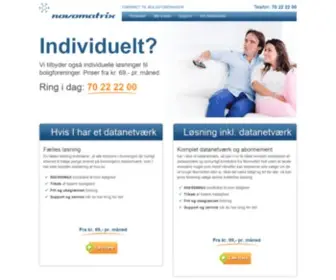 Novomatrix.dk(Fibernet med bredbånd og TV til boligforeninger) Screenshot