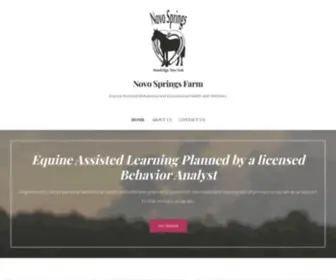 Novosprings.com(Equine Assisted Behavioral and Educational Health and Wellness) Screenshot