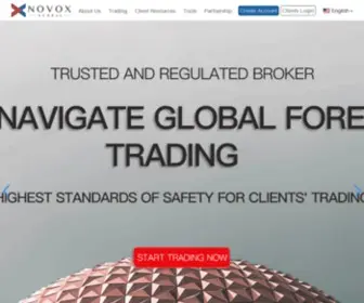 Novoxfx.com(Regulated CFD Trading broker for Forex) Screenshot