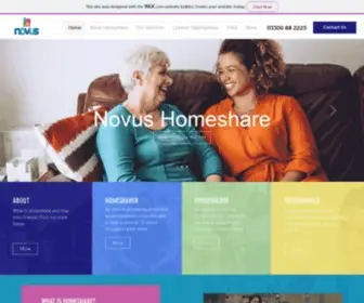 Novus-Homeshare.org.uk(Novus Homeshare) Screenshot