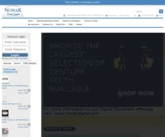 Nowakdental.com(Nowak Dental Supply) Screenshot