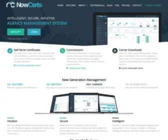 Nowcerts.com(Insurance Agency Management System Software for Insurance Agents) Screenshot