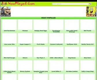 Nowplayed.com(Nowplayed games) Screenshot