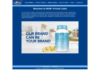 Nowprivatelabel.com(NOW Foods Private Label) Screenshot