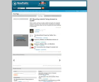 Nowpublic.net(The News is NowPublic) Screenshot