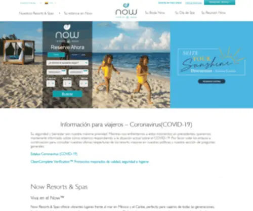 Nowresorts.com.co(Now Resorts & Spas) Screenshot