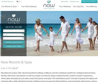 Nowresorts.com(Now Resorts & Spas) Screenshot