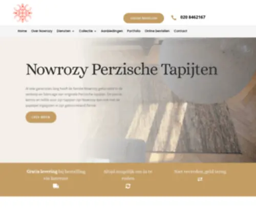 Nowrozy.nl(Nowrozy Perzische Tapijten) Screenshot
