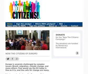 Nowthecitizens.eu(Now The Citizens) Screenshot