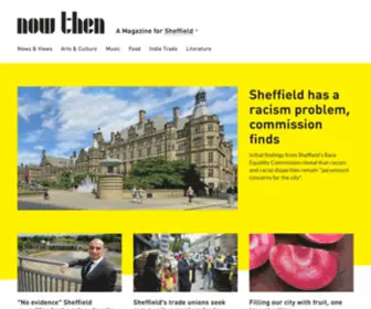 Nowthenmagazine.com(Now Then Sheffield) Screenshot