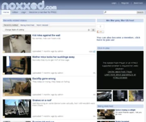 Noxxed.com(The worlds leader in crazy videos) Screenshot