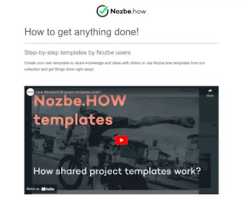Nozbe.how(Nozbe) Screenshot