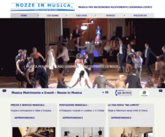 Nozzeinmusica.it(Nozze in Musica per Matrimonio Cerimonia Ricevimento) Screenshot