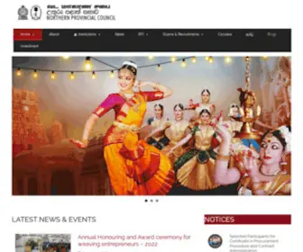 NP.gov.lk(Official Website of Northern Provincial Council) Screenshot
