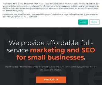 Npaccel.com(SEO & Marketing For Small Businesses) Screenshot