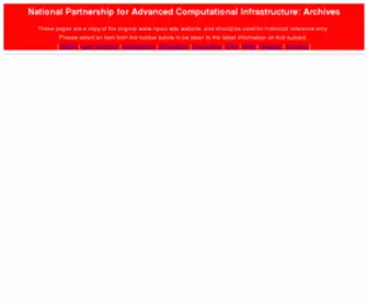 Npaci.edu(National Partnership for Advanced Computational Infrastructure) Screenshot