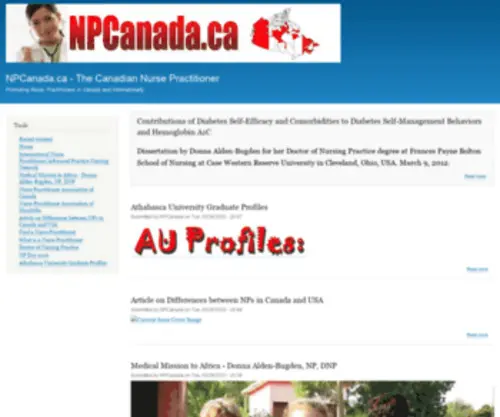 Npcanada.ca(The Canadian Nurse Practitioner) Screenshot