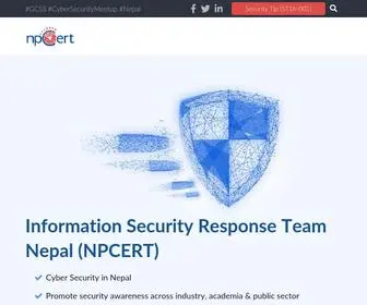 Npcert.org(Information Security Response Team Nepal (npCert)) Screenshot