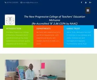 NPcte.org(The New Progressive College of Teachers' Education B.Ed M.ed college Mehsana Gujarat India) Screenshot