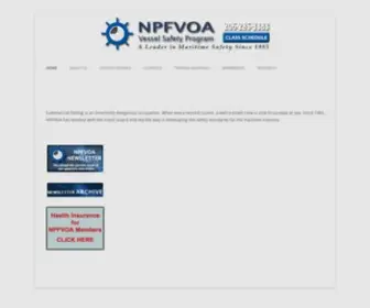 NPfvoa.org(NPFVOA Vessel Safety Program) Screenshot