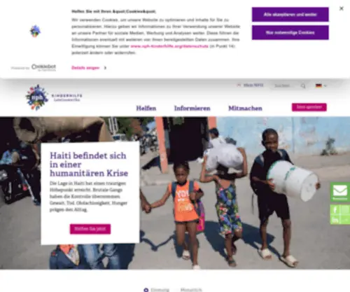 NPH-Kinderhilfe.org(Kinderhilfe für Lateinamerika) Screenshot