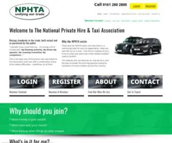 Npha.org.uk(National Private Hire &amp; Taxi Association) Screenshot