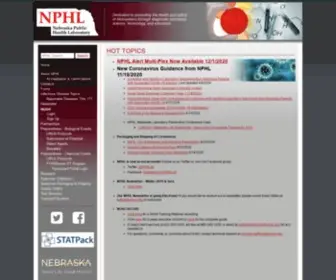 NPHL.org(The Nebraska Public Health Laboratory) Screenshot