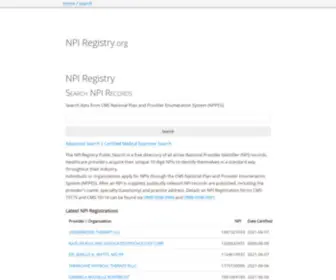 Npidentify.com(NPI Registry) Screenshot