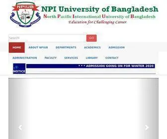 Npiub.edu.bd(North Pacific International University of Bangladesh NPIUB) Screenshot