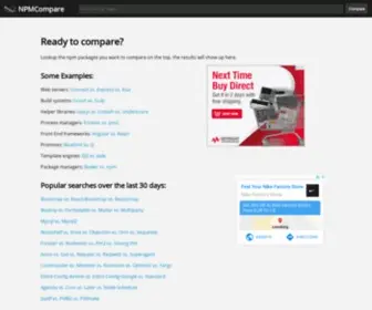 NPmcompare.com(Search and Compare npm packages) Screenshot