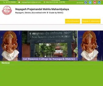 NPMmnayagarh.org(3 degree College Nayagarh Prajamandal Mahila Mahavidyalaya odisha) Screenshot