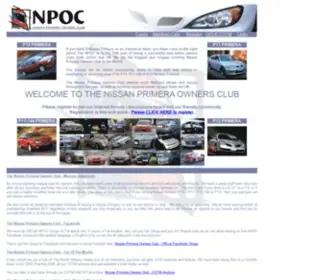 Npoc.co.uk(The Nissan Primera Owners Club) Screenshot