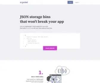 Npoint.io(Json storage with schema validation) Screenshot