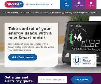Npower.com(Information for npower energy customers) Screenshot