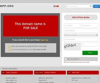 NPP.org(Domain for sale) Screenshot