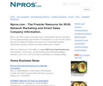 Npros.com(Home Business and Work from Home Resource) Screenshot